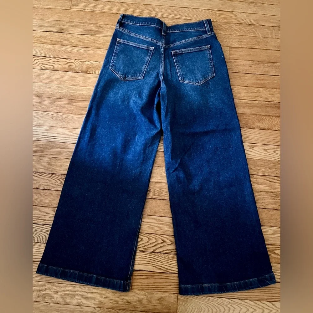 Gap Dark Wash Wide Leg Jeans Size 8P - Picture 3 of 8